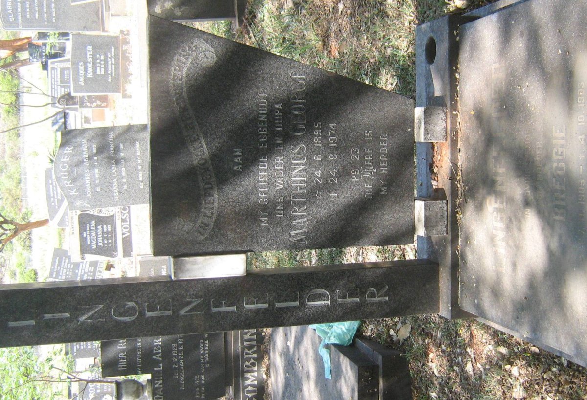 LINGENFELDER Marthinus George 1895-1974 &amp; Breggie 1905-19?3