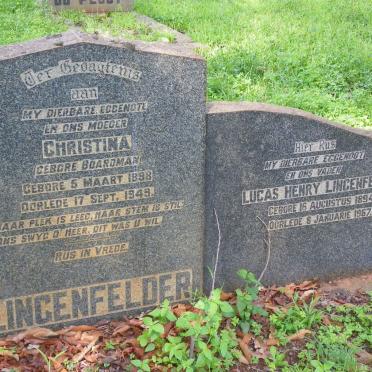 LINGENFELDER Lucas Henry 1894-1967 &amp; Christina BOARDMAN 1898-1949