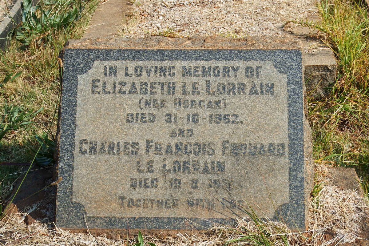 LORRAIN Charles Francois Edouard, le -1931 &amp; Elizabeth HORGAN -1962