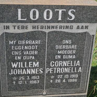 LOOTS Willem Johannes 1913-1983 &amp; Cornelia Petronella 1919-1986