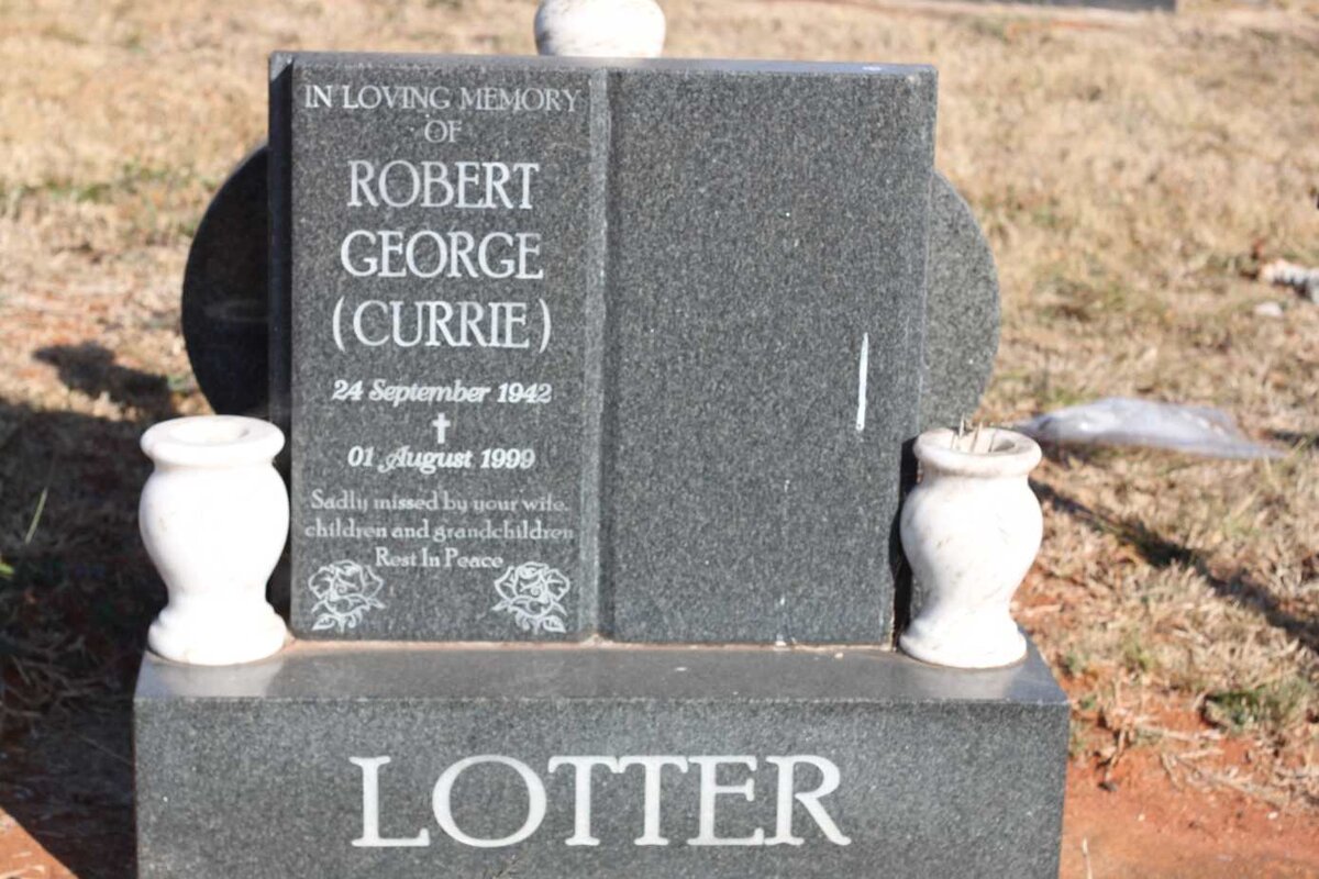 LOTTER Robert George 1942-1999