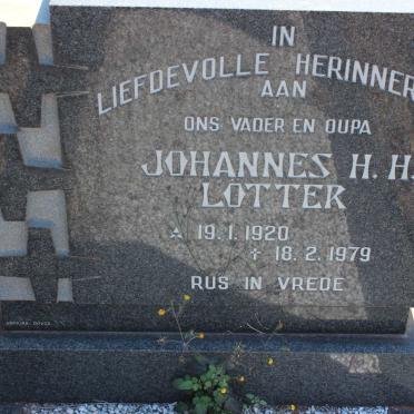 LOTTER Johanna H.H. 1920-1979