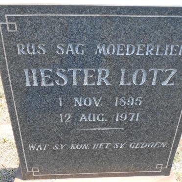 LOTZ Hester 1895-1971
