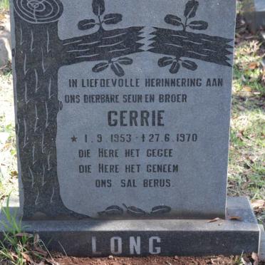 LONG Gerrie 1953-1970