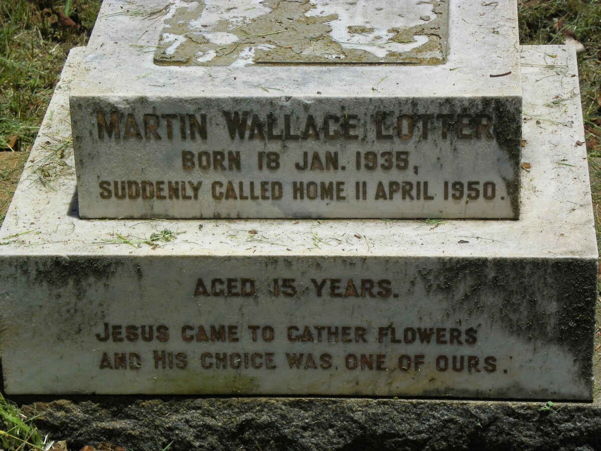 LOTTER Martin Wallace 1935-1950