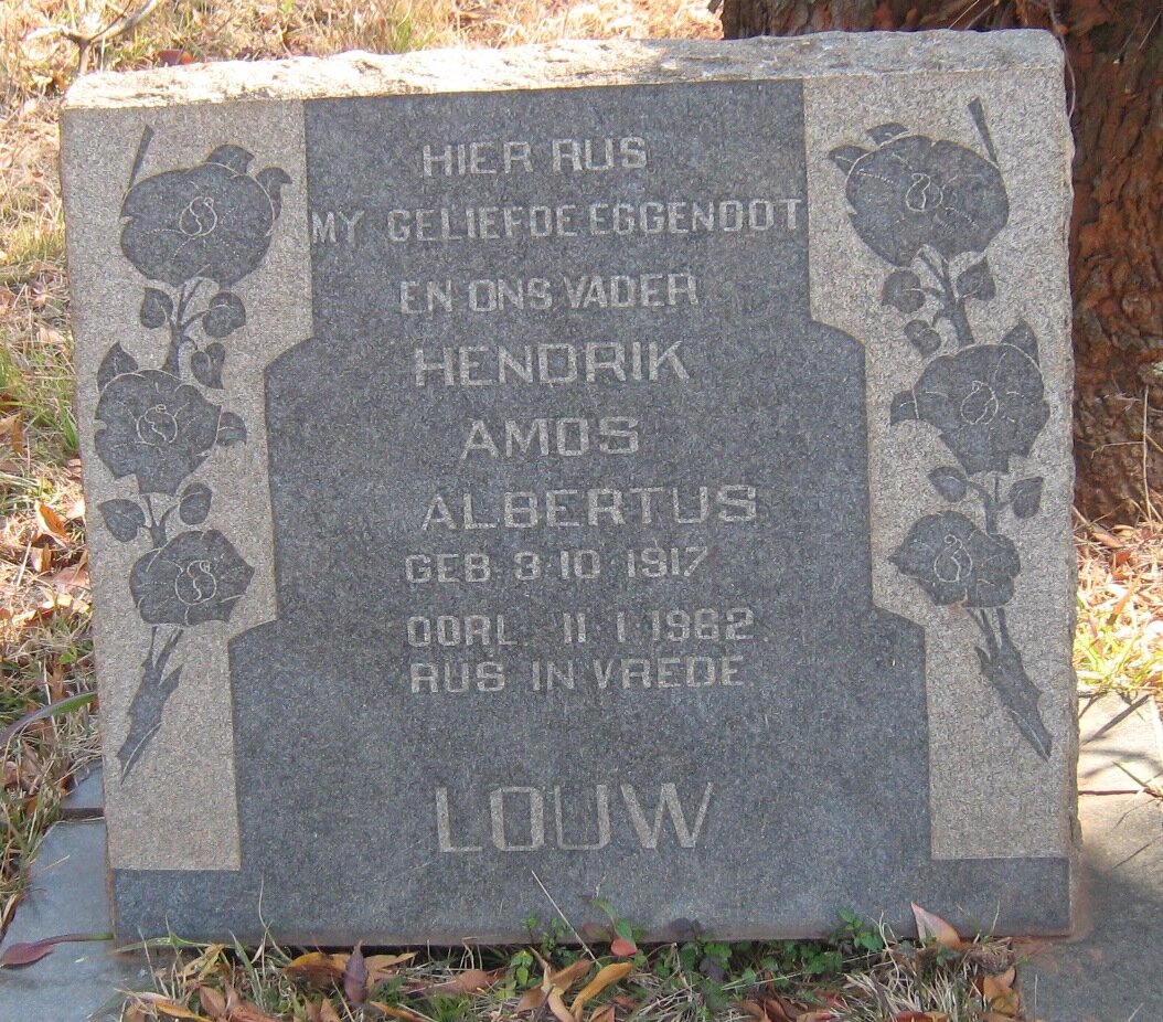 LOUW Hendrik Amos Albertus 1917-1962