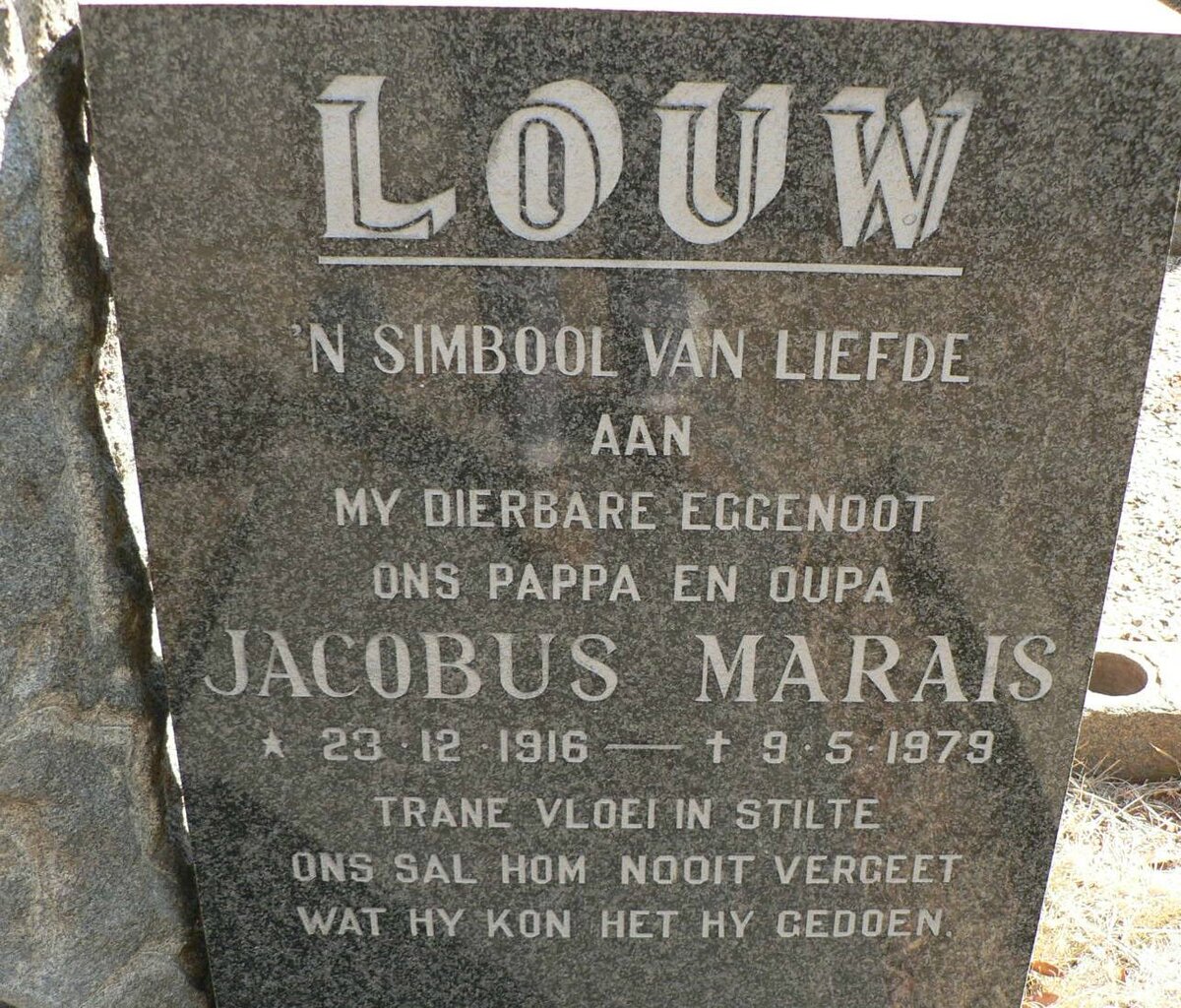 LOUW Jacobus Marais 1916-1979