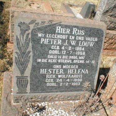 LOUW Pieter J.W. 1894-1958 &amp; Hester Helena WOLFAARDT 1898-1983