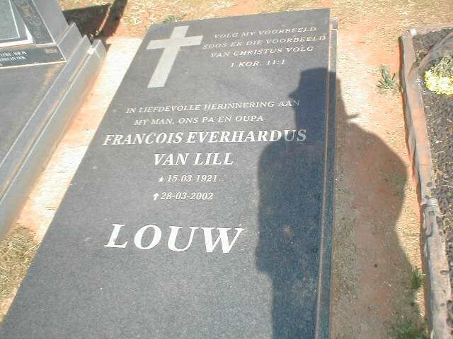 LOUW Francois Everhardus Van Lill 1921-2002