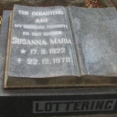 LOTTERING Susanna Maria 1922-1970