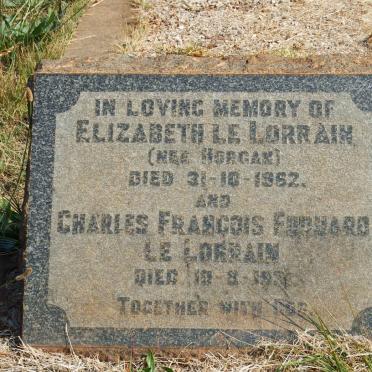 LORRAIN Charles Francois Edouard, le -1931 &amp; Elizabeth HORGAN -1962