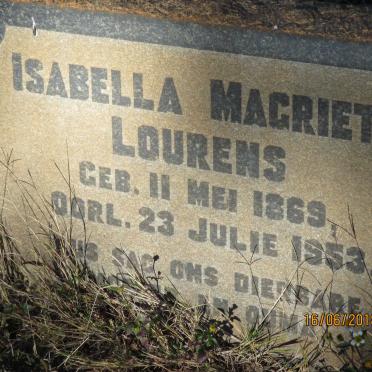 LOURENS Isabella Magrieta 1869-1953