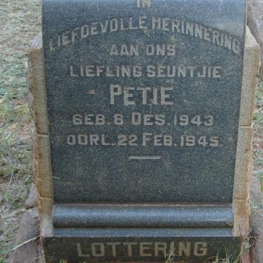 LOTTERING Petie 1943-1945