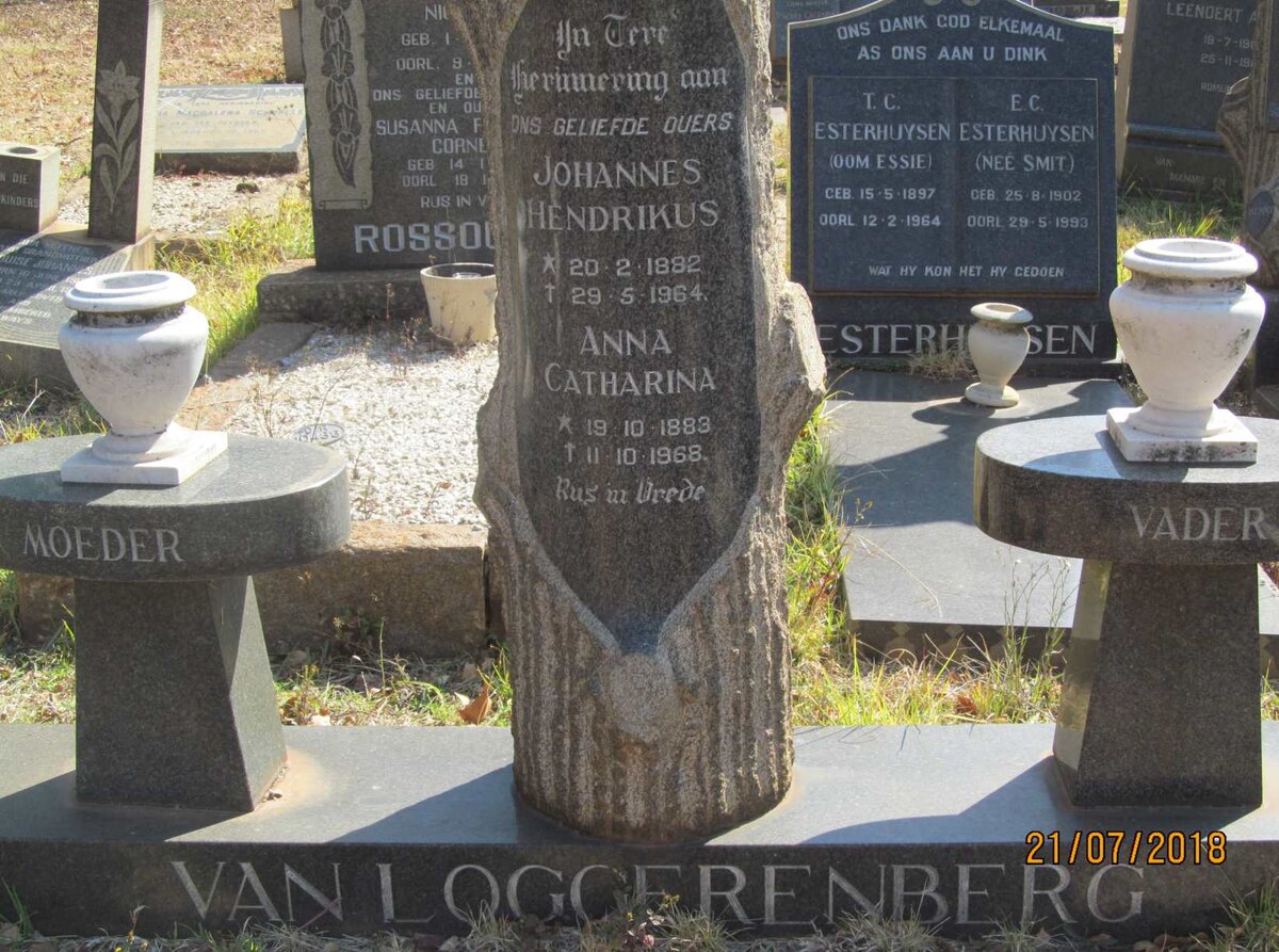 LOGGERENBERG Johannes Hendrikus, van 1882-1964 &amp; Anna Catharina 1883-1968