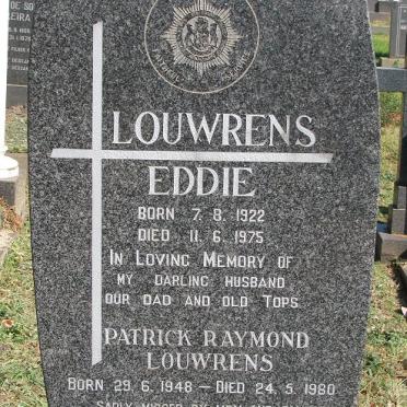 LOUWRENS Eddie 1922-1975 :: LOUWRENS Patrick Raymond 1948-1980