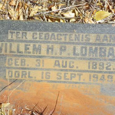 LOMBARD Willem H.P. 1892-1949