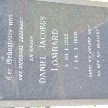 LOMBARD Daniel Jacobus 1929-1969