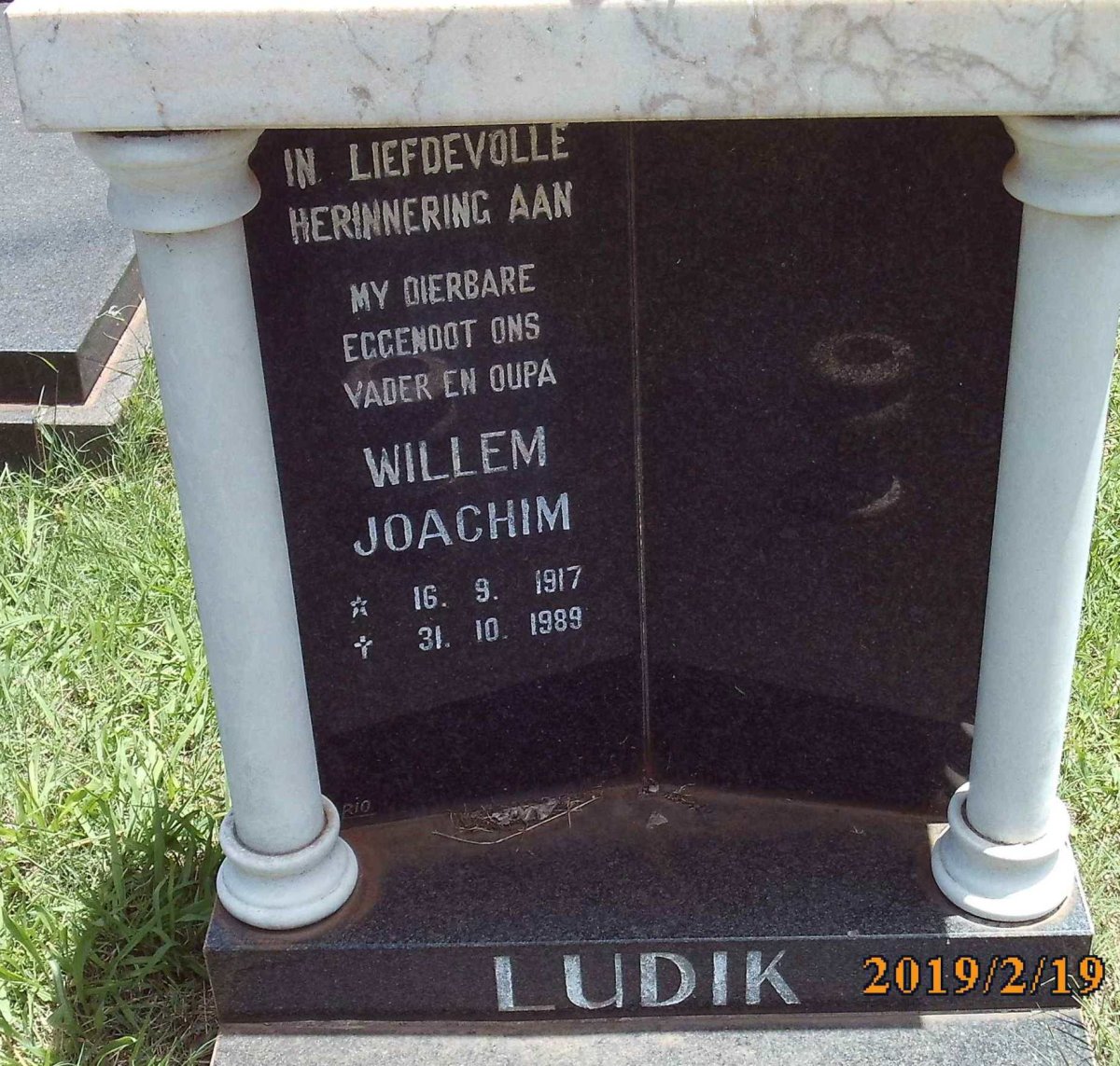 LUDIK Willem Joachim 1917-1989