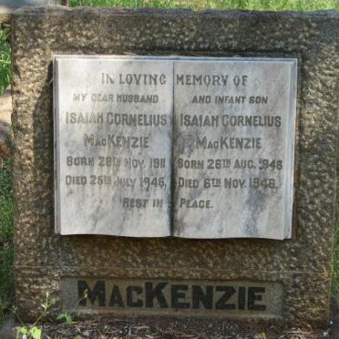 MacKENZIE Isaiah Cornelius 1911-1946 :: MacKENZIE Isaiah Cornelius 1946-1946
