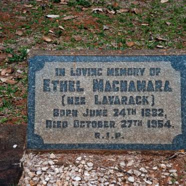 MACNAMARA Ethel nee LAVARACK 1882-1954