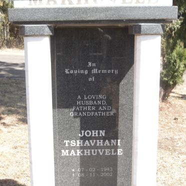 MAKHUVELE John Tshavhani 1943-2002