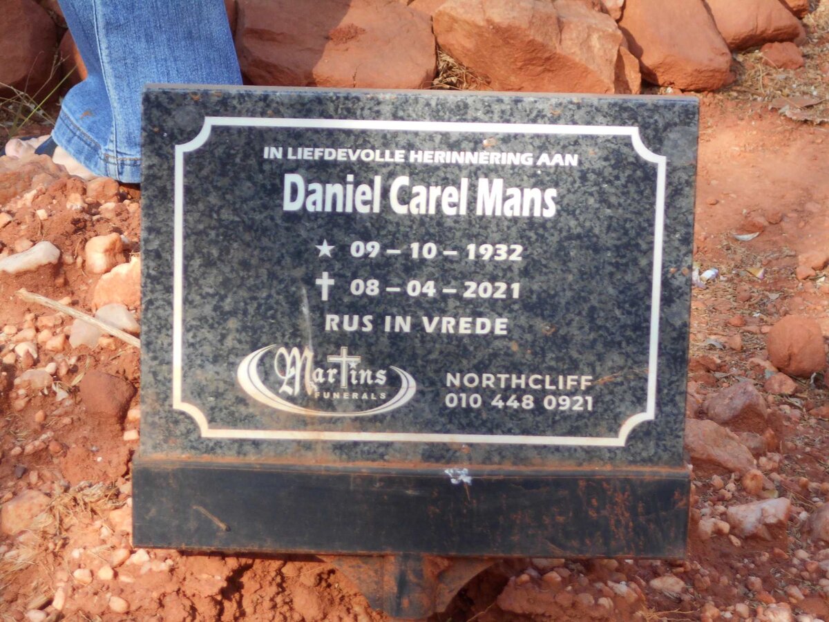 MANS Daniel Carel 1932-2021