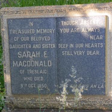 MACDONALD Sarah E. -1950