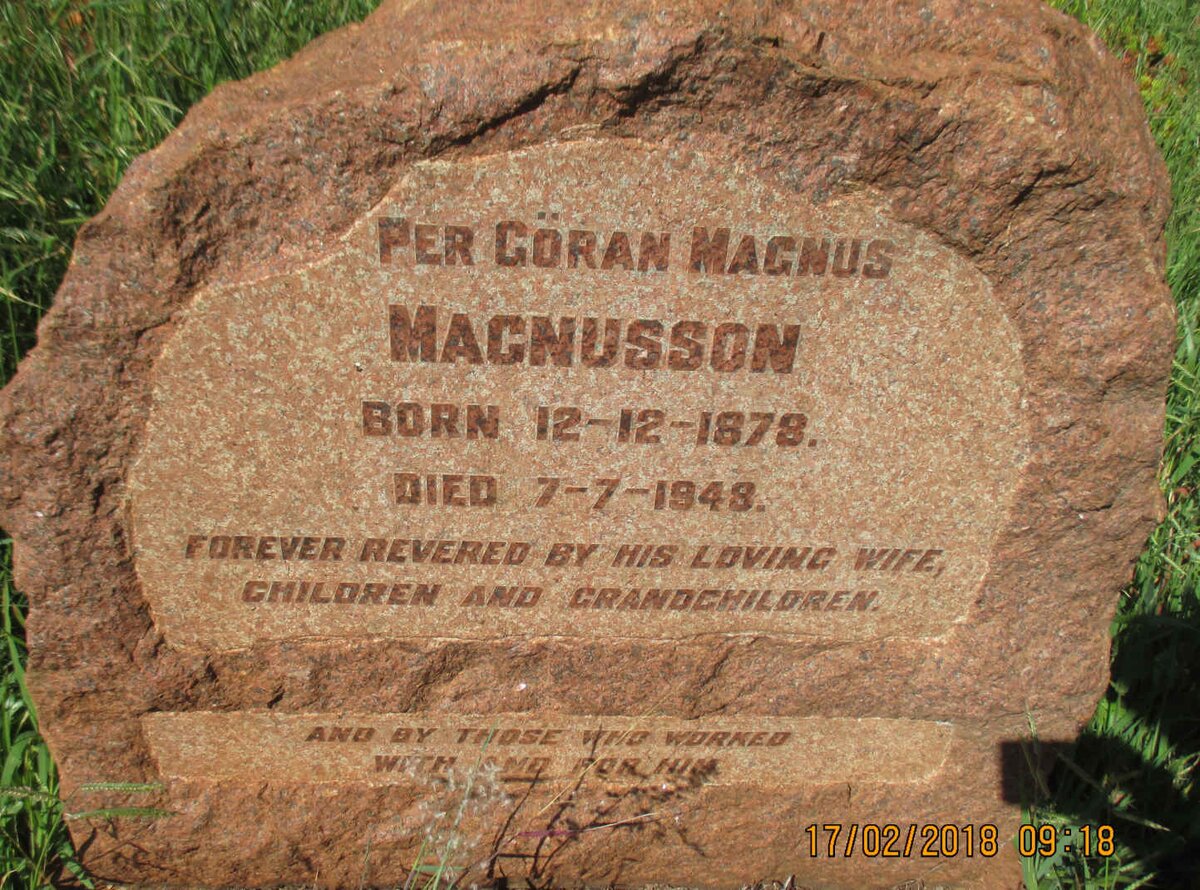 MAGNUSSON Per Goran Magnus 1878-1948