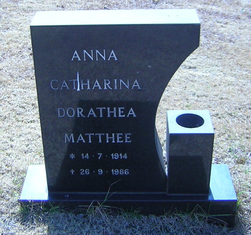 MATTHEE Anna Catharina Dorathea 1914-1986
