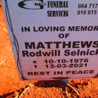 MATTHEWS Rodwill Selnick 1976-2021