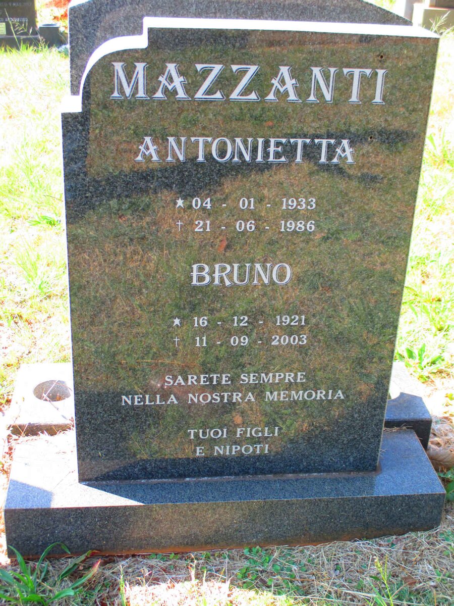MAZZANTI Bruno 1921-2003 &amp; Antonietta 1933-1986