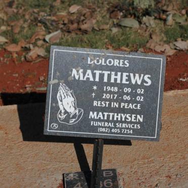 MATTHEWS Dolores 1948-2017