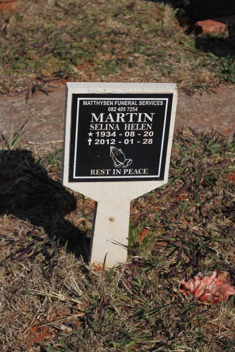 MARTIN Selina Helen 1934-2012