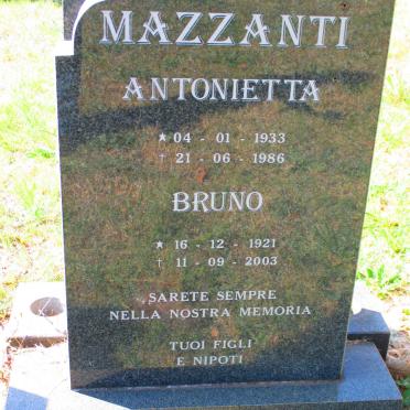 MAZZANTI Bruno 1921-2003 &amp; Antonietta 1933-1986
