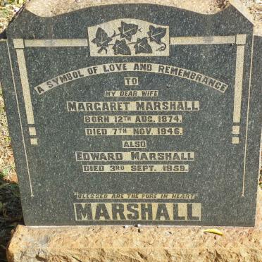 MARSHALL Edward -1959 &amp; Margaret 1874-1946