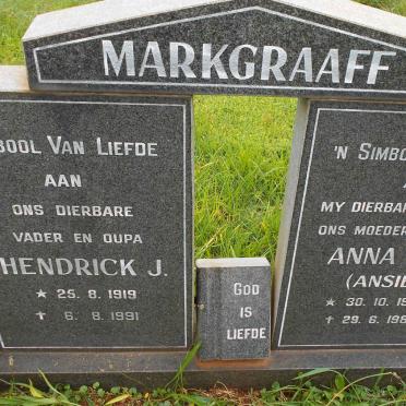 MARKGRAAFF Hendrick J. 1919-1991 &amp; Anna C.M. 1927-1989