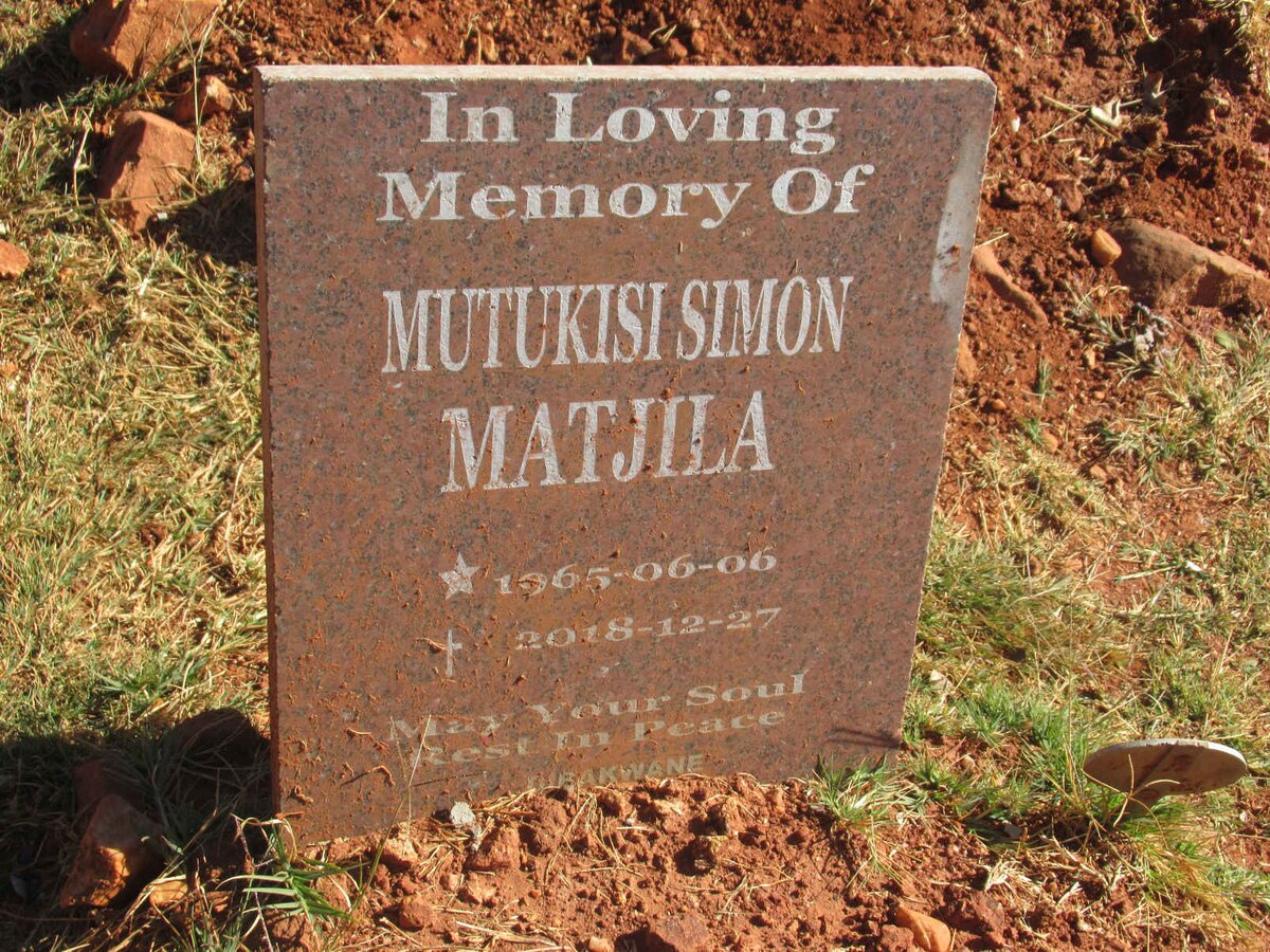 MATJILA Mutukisi Simon 1965-2018