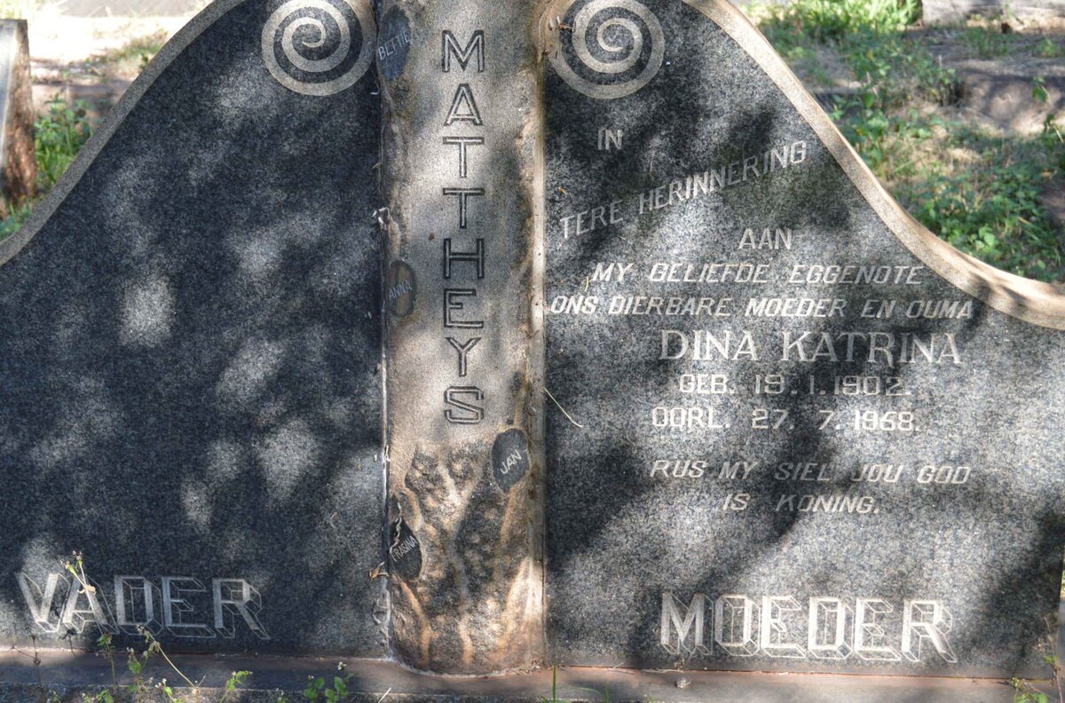 MATTHEYS Dina Katrina 1902-1958