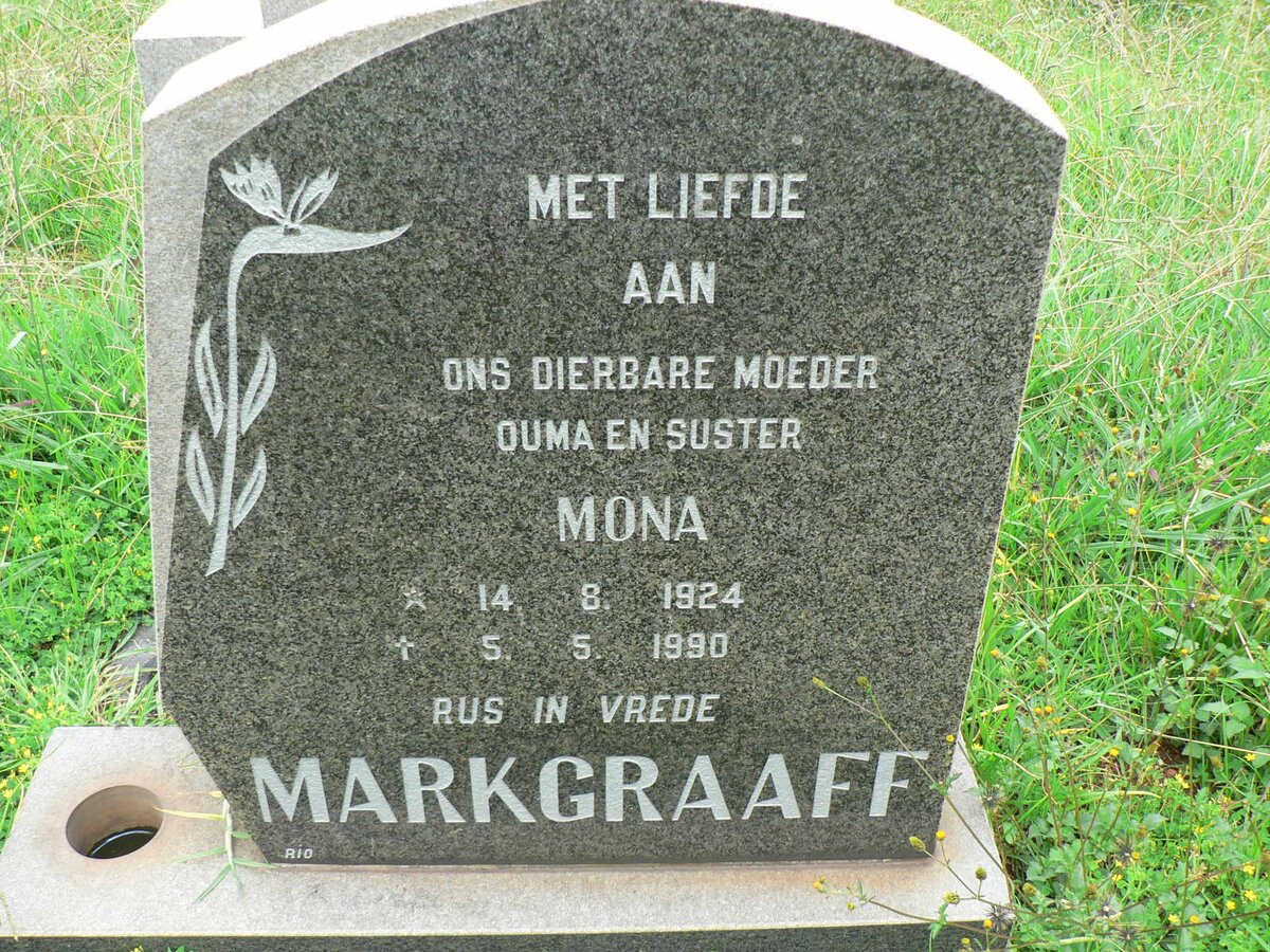 MARKGRAAFF Mona 1924-1990