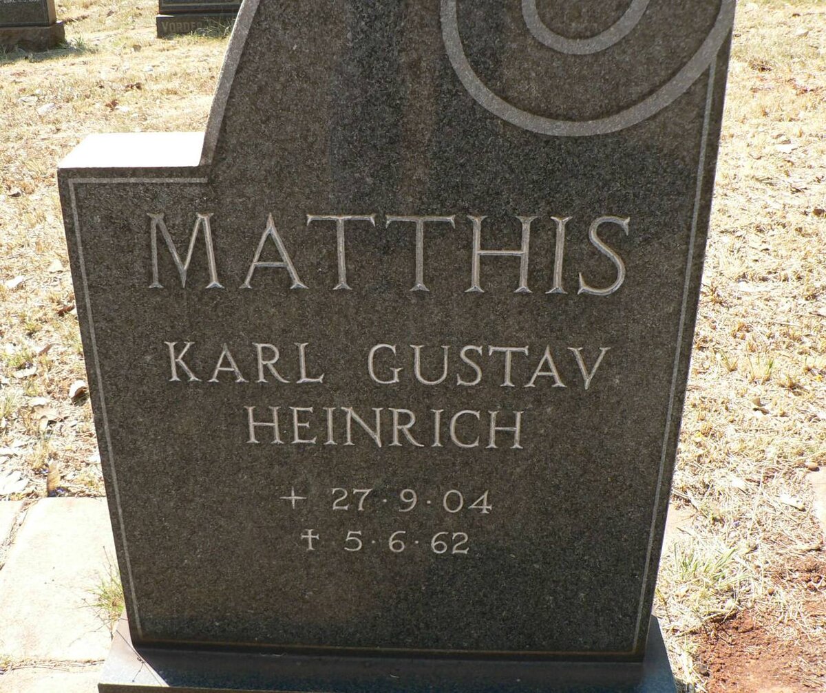 MATTHIS Karl Gustav Heinrich 1904-1962