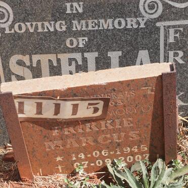 MARCUS Frikkie 1945-2007 &amp; Stella 1943-2015
