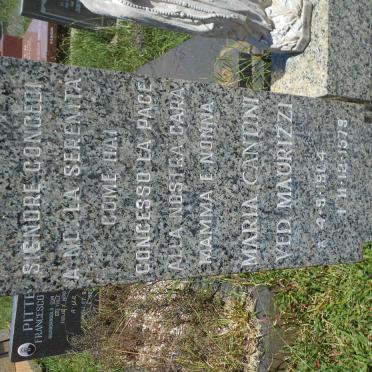 MAURIZZI Maria Cantoni Ved. 1904-1979