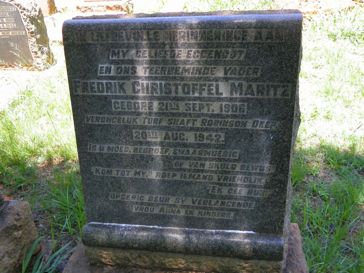 MARITZ Fredrik Christoffel 1906-1942