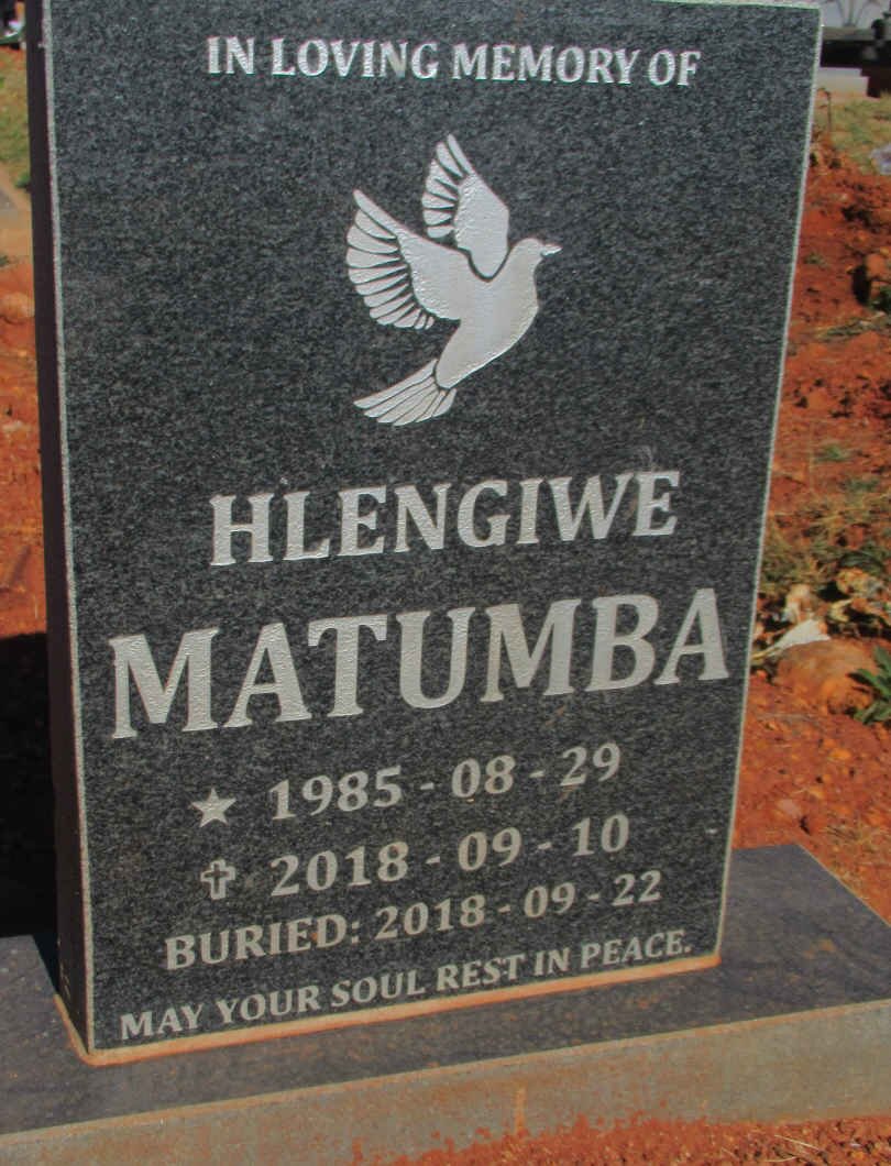 MATUMBA Hlengiwe 1985-2018