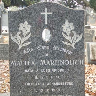 MARTINOLICH Mattea 1877-1959
