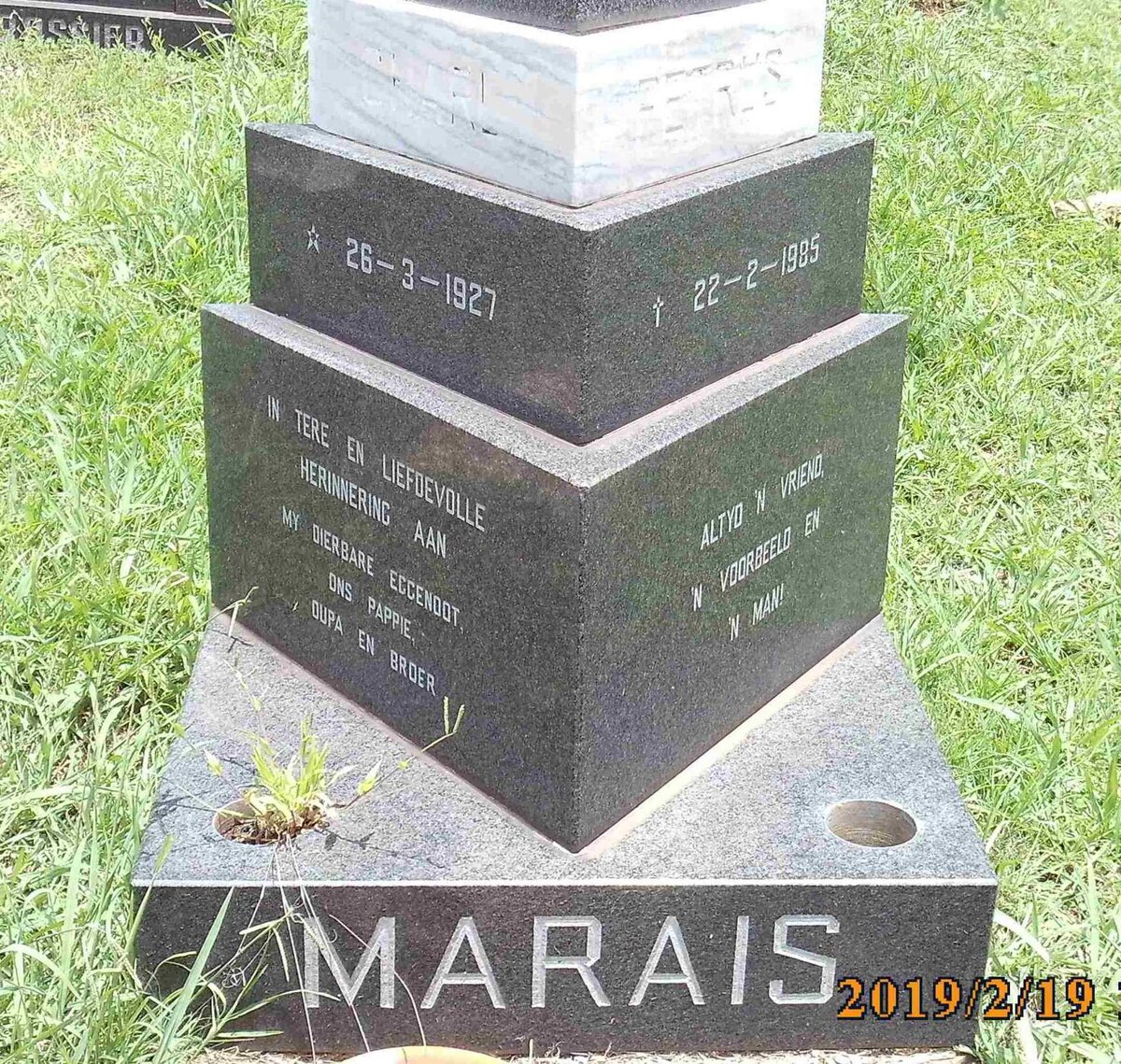 MARAIS Charl Petrus 1927-1985