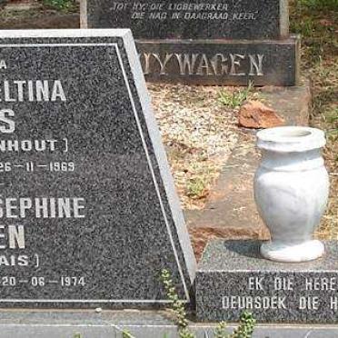 MARAIS Piet Abraham 1911-1975 &amp; Josephina Eltina BEZUIDENHOUT 1919-1969 :: VILJOEN Johanna Josephine nee MARAIS 1940-1974