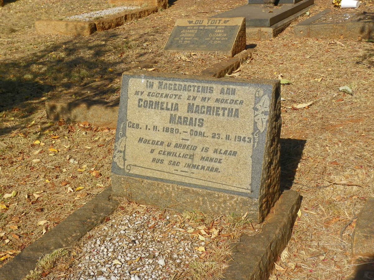 MARAIS Cornelia Magrietha 1880-1943