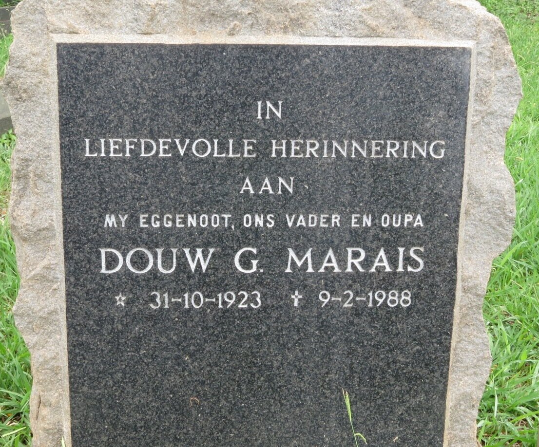 MARAIS Douw G. 1923-1988