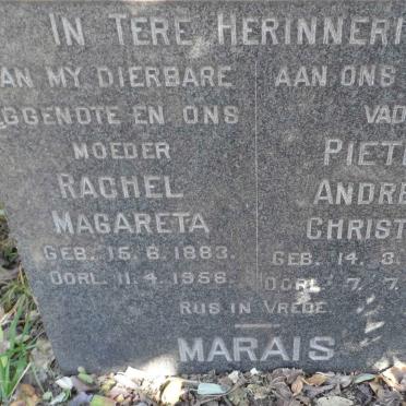 MARAIS Pieter Andreas Christian 1880-1963 &amp; Rachel Magareta 1883-1956